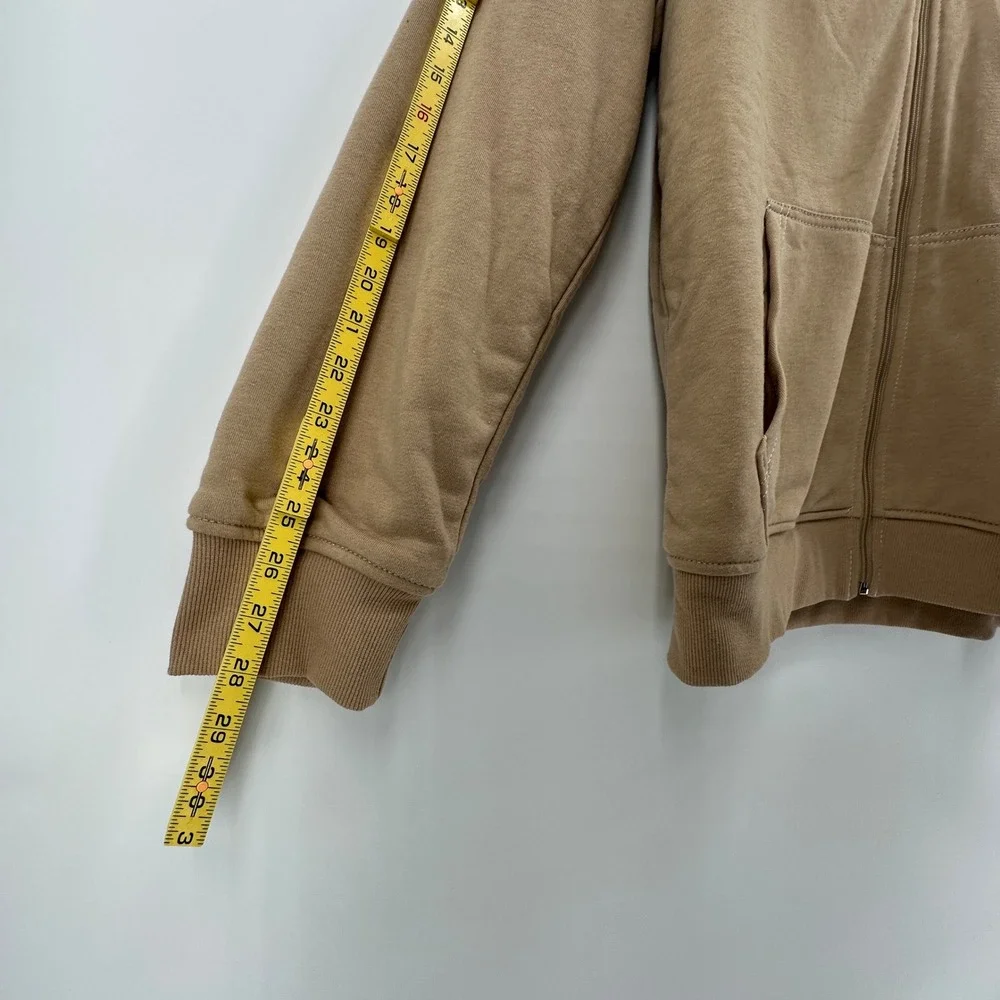 $164 NWT True Religion Mens LG True Sherpa Full Zip Hoodie Travertine Tan Buddha